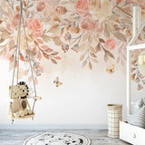 custom-mural-wallpaper-papier-peint-papel-de-parede-wall-decor-ideas-for-bedroom-living-room-dining-room-wallcovering-flowers-leaves-nordic-watercolor