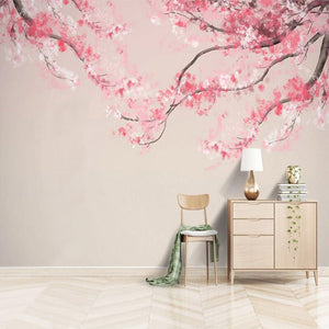 custom-mural-wallpaper-papier-peint-papel-de-parede-wall-decor-ideas-for-bedroom-living-room-dining-room-wallcovering-Hand-Painted-Chinese-Style-Ink-Watercolor-Cherry-Blossoms-Tree