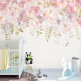 custom-mural-wallpaper-papier-peint-papel-de-parede-wall-decor-ideas-for-bedroom-dining-room-wallcovering-Hand-Painted-Flowers-Wall-Painting-Living-Room-Kids-Bedroom-romantic-pink-flowers