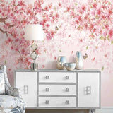 custom-mural-wallpaper-papier-peint-papel-de-parede-wall-decor-ideas-for-bedroom-living-room-dining-room-wallcovering-Nordic-Hand-Painted-Idyllic-Romantic-Cherry-Blossom-Flowers