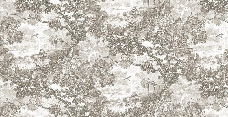 Custom Mural Wallpaper Nordic Jungle Lion Animal (㎡)