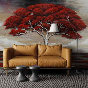 custom-mural-creative-3d-stereoscopic-hand-painted-oil-painting-red-big-tree-living-room-decoration-wallpaper-for-bedroom-walls-papier-peint