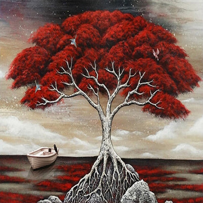 custom-mural-creative-3d-stereoscopic-hand-painted-oil-painting-red-big-tree-living-room-decoration-wallpaper-for-bedroom-walls-papier-peint
