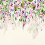 custom-mural-hand-painted-romantic-watercolor-pink-flower-green-leaf-photo-wall-papers-home-decor-living-room-bedroom-wallpaper-floral-papier-peint