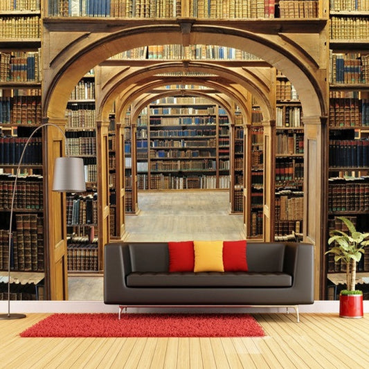 custom-mural-wallpaper-papier-peint-papel-de-parede-wall-decor-ideas-for-bedroom-living-room-dining-room-wallcovering-Retro-Nostalgia-Bookshelf-Wallpaper-Hotel-Restaurant-Bedroom-Study-Library