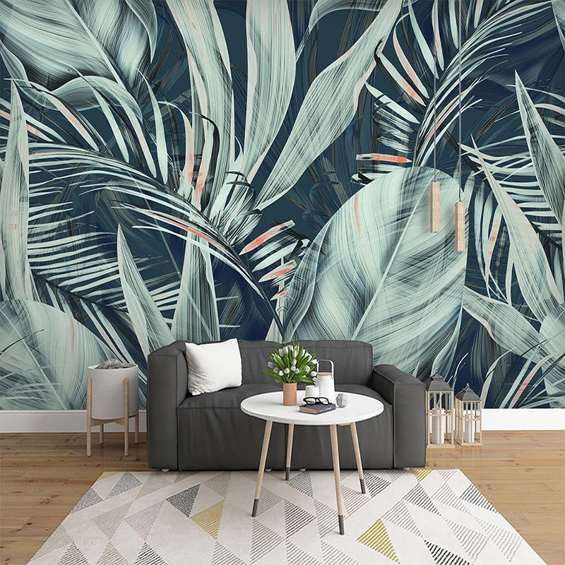 Custom Mural Wallpaper Tropical Rainforest Banana Leaf | BVM Home