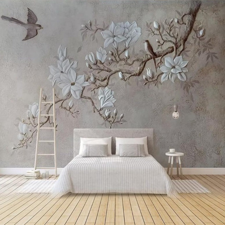 custom-mural-wallpaper-papier-peint-papel-de-parede-wall-decor-ideas-for-bedroom-living-room-dining-room-wallcovering-3d-mafnolia-branches-vintage