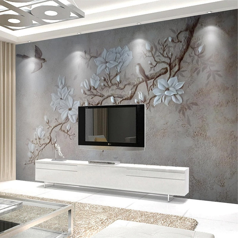 custom-mural-wallpaper-papier-peint-papel-de-parede-wall-decor-ideas-for-bedroom-living-room-dining-room-wallcovering-3d-mafnolia-branches-vintage