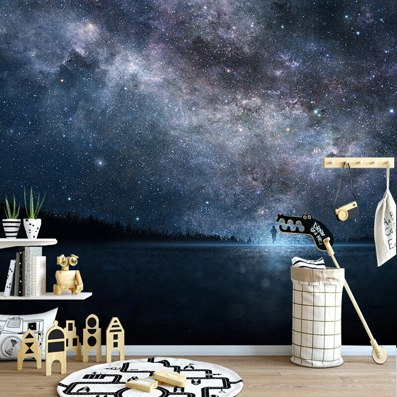 custom-mural-wallpaper-papier-peint-papel-de-parede-wall-decor-ideas-for-wallcovering-Cosmic-Starry-Sky-Landscape-Fresco