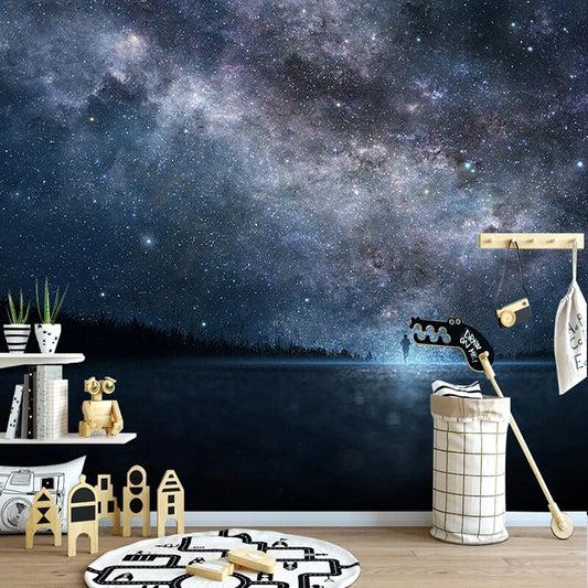 custom-mural-wallpaper-papier-peint-papel-de-parede-wall-decor-ideas-for-wallcovering-Cosmic-Starry-Sky-Landscape-Fresco