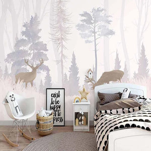 custom-mural-wallpaper-3d-hand-painted-forest-elk-children-s-bedroom-fresco-modern-creative-art-home-decor-papel-de-parede-papier-peint