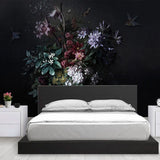 custom-mural-wallpaper-3d-lily-flower-black-background-wall-painting-living-room-bedroom-retro-frescoes-papel-de-parede-sala-3-d