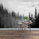 custom-mural-wallpaper-papier-peint-papel-de-parede-wall-decor-ideas-for-bedroom-living-room-dining-room-wallcovering-3D-Misty-Bird-Forest