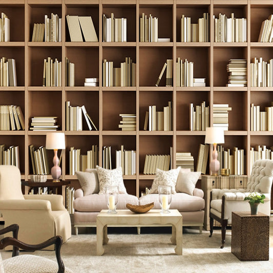 bookshelf-bookcase-library-wallpaper-vintage-retro-mural-wallcovering