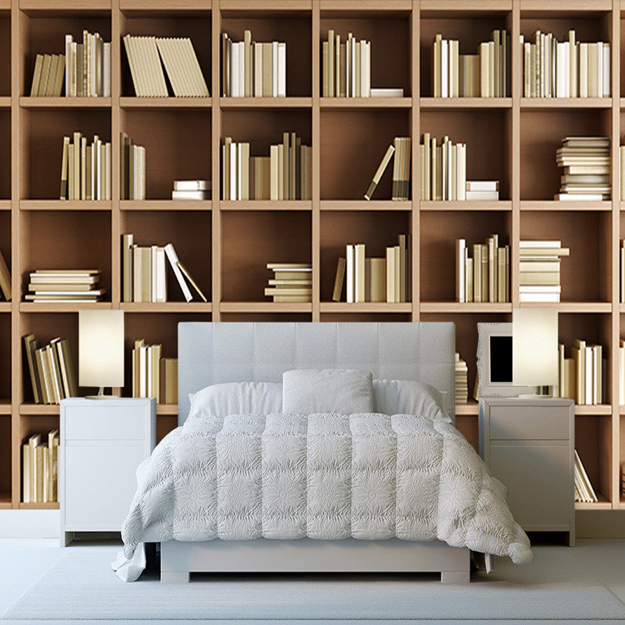 Bookcase Library Custom Wallpaper Mural BVM Home