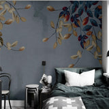 custom-mural-wallpaper-papier-peint-papel-de-parede-wall-decor-ideas-for-bedroom-living-room-dining-room-wallcovering-Hand-Drawn-Abstract-Leaves-Modern-Minimalist-Background-Wall-Painting
