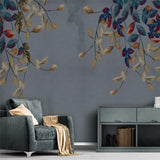 custom-mural-wallpaper-papier-peint-papel-de-parede-wall-decor-ideas-for-bedroom-living-room-dining-room-wallcovering-Hand-Drawn-Abstract-Leaves-Modern-Minimalist-Background-Wall-Painting