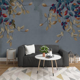 custom-mural-wallpaper-papier-peint-papel-de-parede-wall-decor-ideas-for-bedroom-living-room-dining-room-wallcovering-Hand-Drawn-Abstract-Leaves-Modern-Minimalist-Background-Wall-Painting