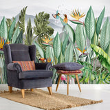 custom-mural-wallpaper-hand-painted-tropical-rain-forest-southeast-asia-plant-leaf-flowers-and-birds-fresco-restaurant-wallpaper-papier-peint