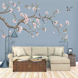 custom-mural-wallpaper-magnolia-chinese-hand-painted-flowers-and-birds-background-wall-painting-papier-peint