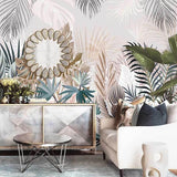 custom-mural-wallpaper-papier-peint-papel-de-parede-wall-decor-ideas-for-bedroom-living-room-dining-room-wallcovering-3D-Hand-Drawn-Tropical-Plants-Rainforest-Leaves