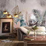 custom-mural-wallpaper-papier-peint-papel-de-parede-wall-decor-ideas-for-bedroom-living-room-dining-room-wallcovering-3D-Hand-Drawn-Tropical-Plants-Rainforest-Leaves