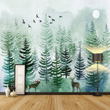 custom-mural-wallpaper-nordic-style-hand-painted-pine-forest-elk-wallpaper-living-room-sofa-tv-background-wall-papel-de-parede-papier-peint