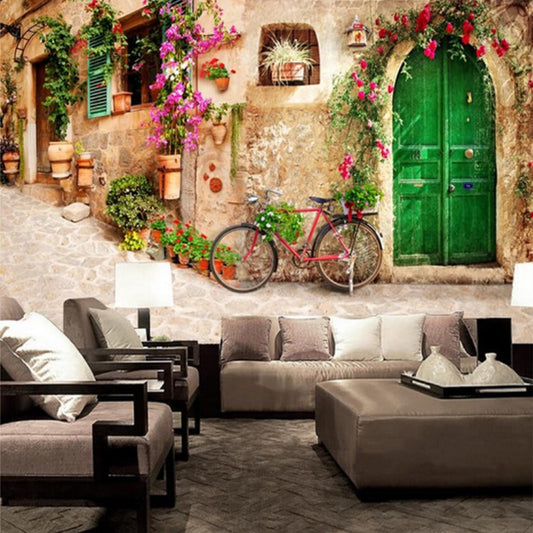 -custom-wallpaper-mural-3d-bvmhome-free-shipping-city-buildings-street-view-nostalgic-cafe-european-style