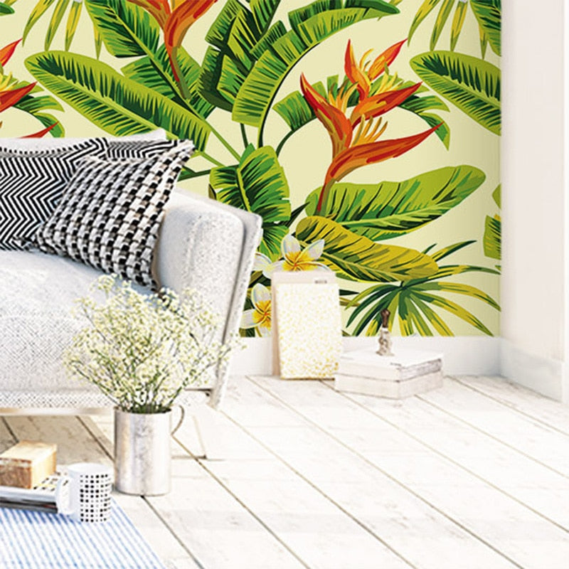 custom-mural-wallpaper-tropical-plants-seamless-wallpaper-wallpaper-non-woven-living-room-bedroom-background-wallpaper-mural