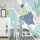 custom-mural-wallpaper-papier-peint-papel-de-parede-wall-decor-ideas-for-bedroom-living-room-dining-room-wallcovering-Nordic-Fresh-Plants-Abstract-Color-Geometric-kids-room