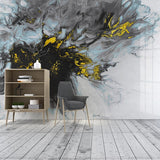 Custom Wallpaper Mural Abstract Ink Golden Art (㎡)