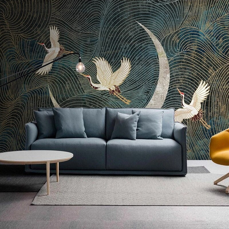 custom-wallpaper-mural-abstract-line-crane-moon-green-mural-bedroom-living-room-sofa-background-wall-decor-wallpaper-papier-peint