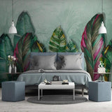 custom-photo-hand-painted-green-leaf-watercolor-mural-modern-pastoral-living-room-bedroom-bedside-backdrop-wall-painting-canvas-papier-peint