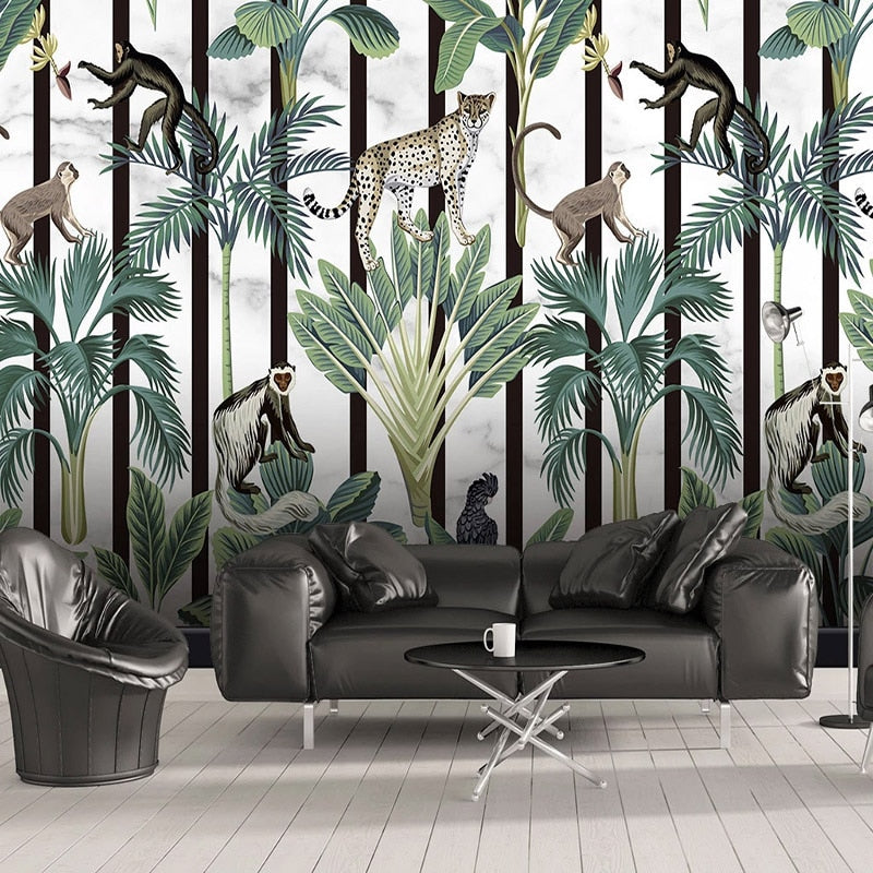 custom-photo-tropical-rainforest-animal-monkey-mural-wallpaper-modern-living-room-bedroom-background-3d-wall-papers-home-decor-papier-peint