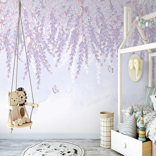 custom-mural-wallpaper-papier-peint-papel-de-parede-wall-decor-ideas-for-bedroom-living-room-dining-room-wallcovering-3D-Purple-Flower-Vine-Romantic