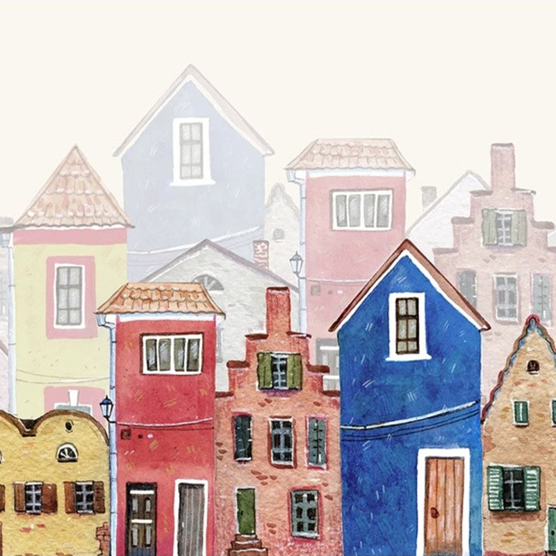 custom-photo-wall-mural-wallpaper-for-kids-room-city-building-cartoon-hand-painted-house-bedroom-wall-decoration-papel-de-parede-papier-peint-nursery