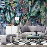 custom-mural-wallpaper-papier-peint-papel-de-parede-wall-decor-ideas-for-bedroom-living-room-dining-room-wallcovering-Creative-Tropical-Plant-Leaves