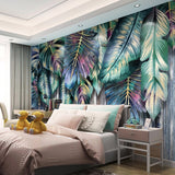 custom-mural-wallpaper-papier-peint-papel-de-parede-wall-decor-ideas-for-bedroom-living-room-dining-room-wallcovering-Creative-Tropical-Plant-Leaves