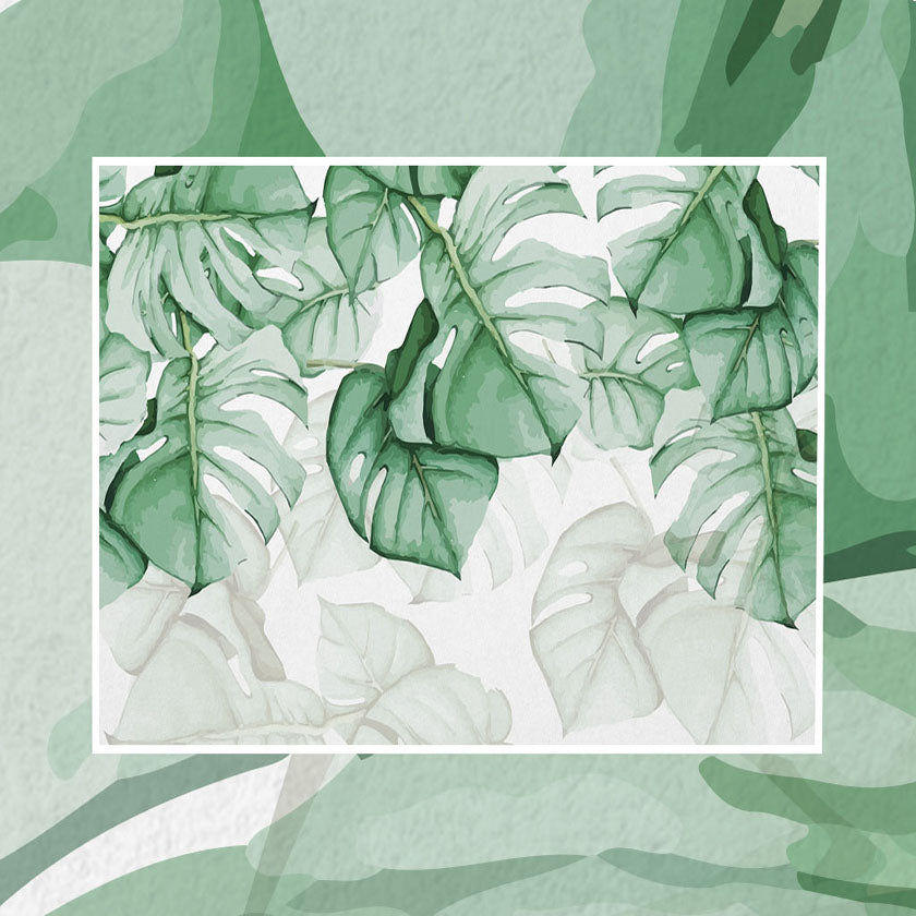 Custom Wallpaper Mural Hand Painted Tropical Plants | BVM Home