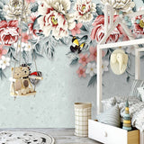 custom-mural-wallpaper-papier-peint-papel-de-parede-wall-decor-ideas-for-bedroom-living-room-dining-room-wallcovering-Modern-floral-Hand-painted-Peony-Flowers-Mural-Ins-Pastoral-Background