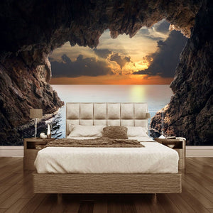 custom-photo-wallpaper-3d-stereoscopic-cave-seascape-sunrise-tv-background-modern-mural-wallpaper-living-room-bedroom-wall-art