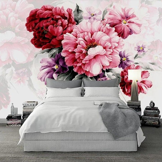 custom-mural-wallpaper-papier-peint-papel-de-parede-wall-decor-ideas-for-bedroom-living-room-dining-room-wallcovering-Watercolor-Hand-Painted-Flowers-Modern-Fashion