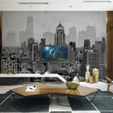 custom-mural-wallpaper-papier-peint-papel-de-parede-wall-decor-ideas-for-bedroom-living-room-dining-room-wallcovering-European-Retro-Abstract-Urban-Art-black-and-white