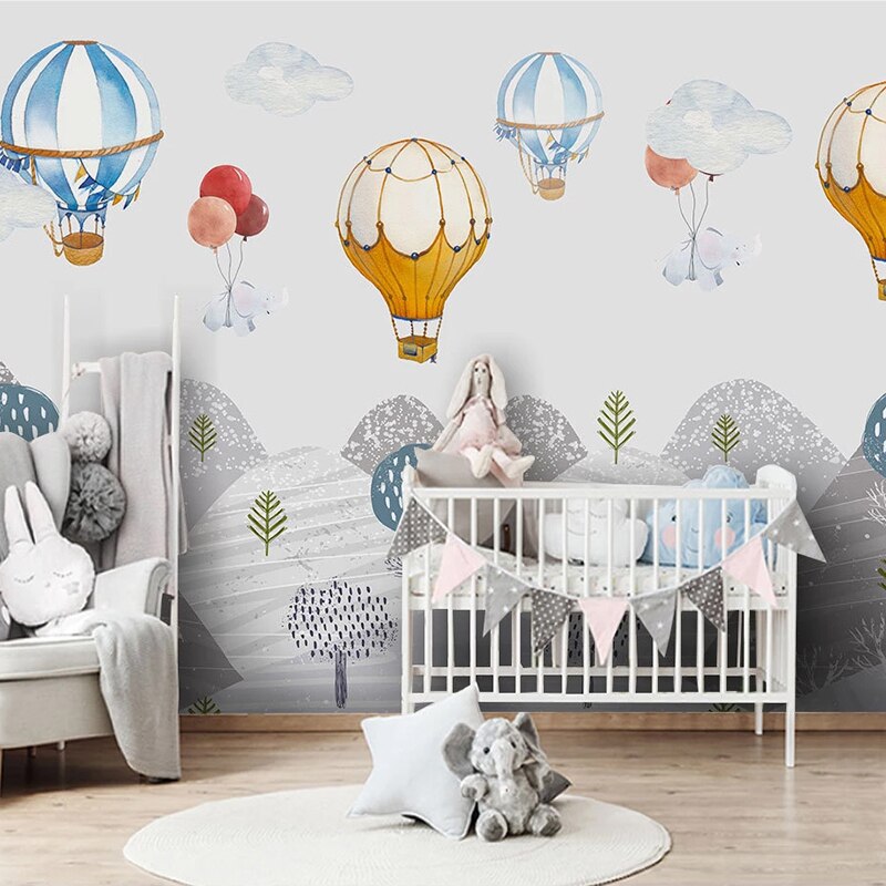custom-photo-wallpaper-for-walls-3d-hand-painted-kids-room-hot-air-balloon-mountain-peak-girl-bedroom-cartoon-mural-wall-decor-nursery-papier-peint