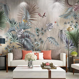 custom-mural-wallpaper-papier-peint-papel-de-parede-wall-decor-ideas-for-bedroom-living-room-dining-room-wallcovering-retro-Nordic-Plant-Leaves-Flowers-Birds