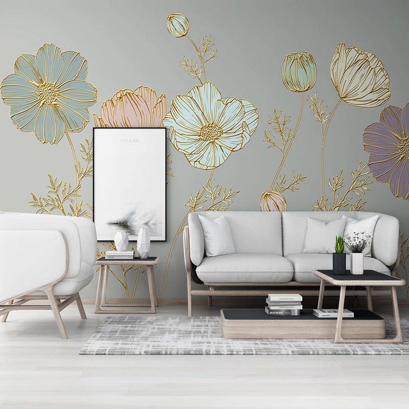 custom-mural-wallpaper-papier-peint-papel-de-parede-wall-decor-ideas-for-bedroom-living-room-dining-room-wallcovering-Plant-Flower-3D-Embossed-Lines