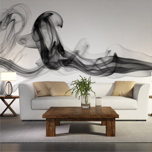custom-wall-mural-wallcovering-Creative-Wallpaper-black-white-smoke-fog