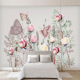 custom-mural-wallpaper-papier-peint-papel-de-parede-wall-decor-ideas-for-wallcovering-Modern-Pink-Flower-Butterfly-Murals-Living-Room-TV-Sofa-Bedroom-Romantic-Background-Wall