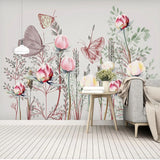 custom-mural-wallpaper-papier-peint-papel-de-parede-wall-decor-ideas-for-wallcovering-Modern-Pink-Flower-Butterfly-Murals-Living-Room-TV-Sofa-Bedroom-Romantic-Background-Wall