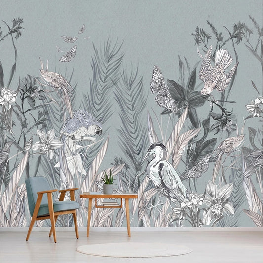 custom-mural-wallpaper-papier-peint-papel-de-parede-wall-decor-ideas-for-wallcovering-Self-Adhesive-Modern-Retro-Tropical-Plants